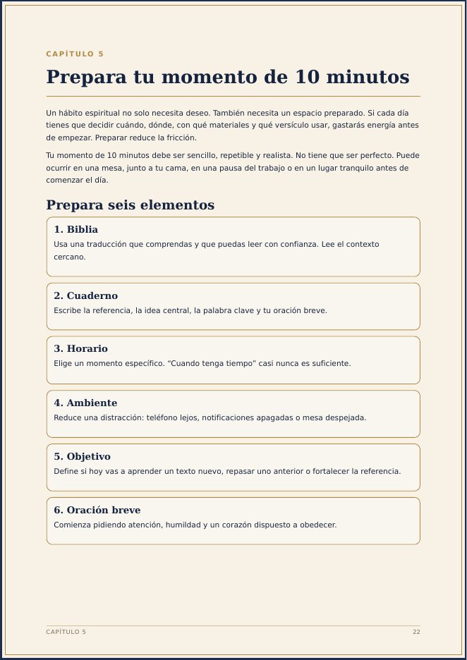 Página del manual: Prepara tu momento de 10 minutos